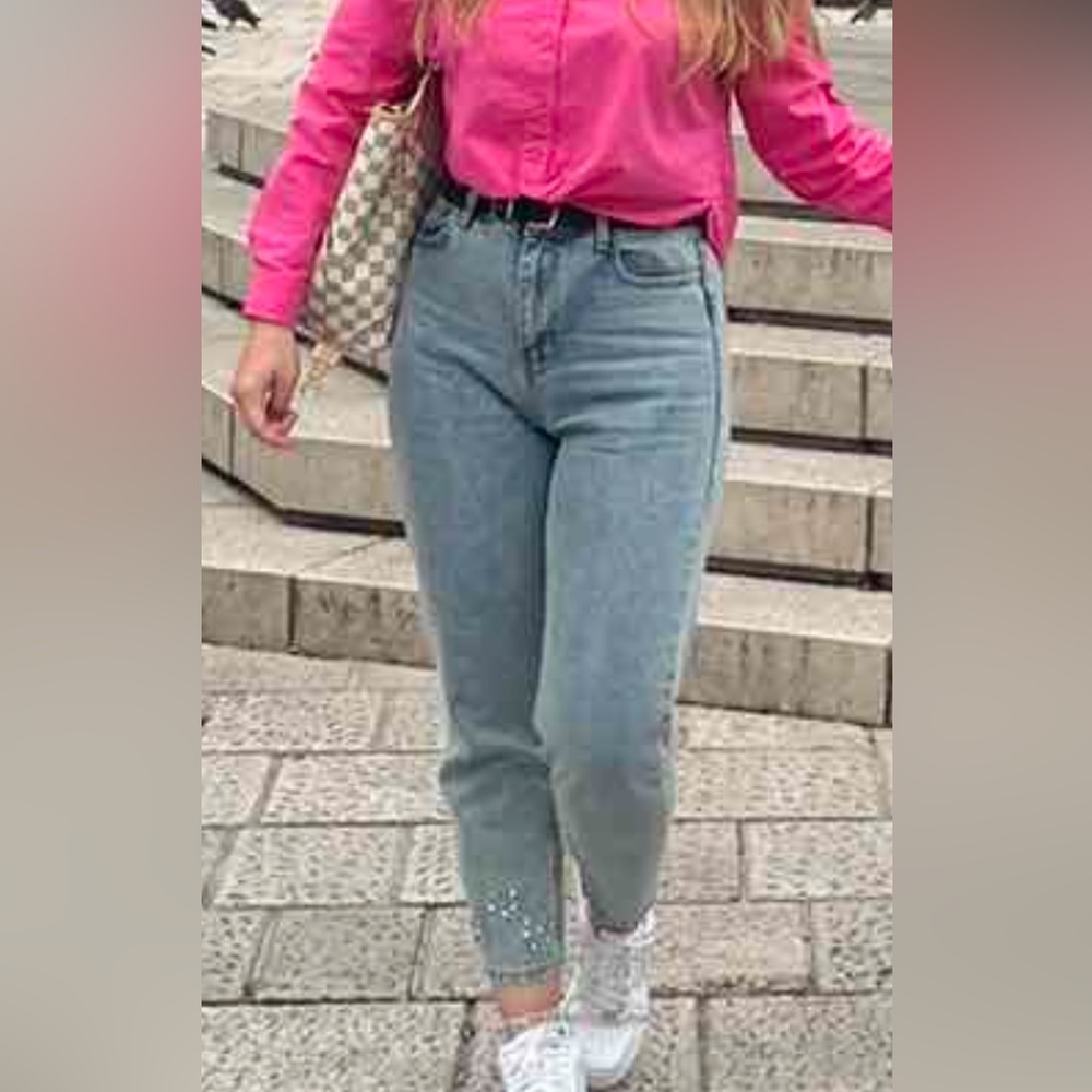 High waist ankle jeans